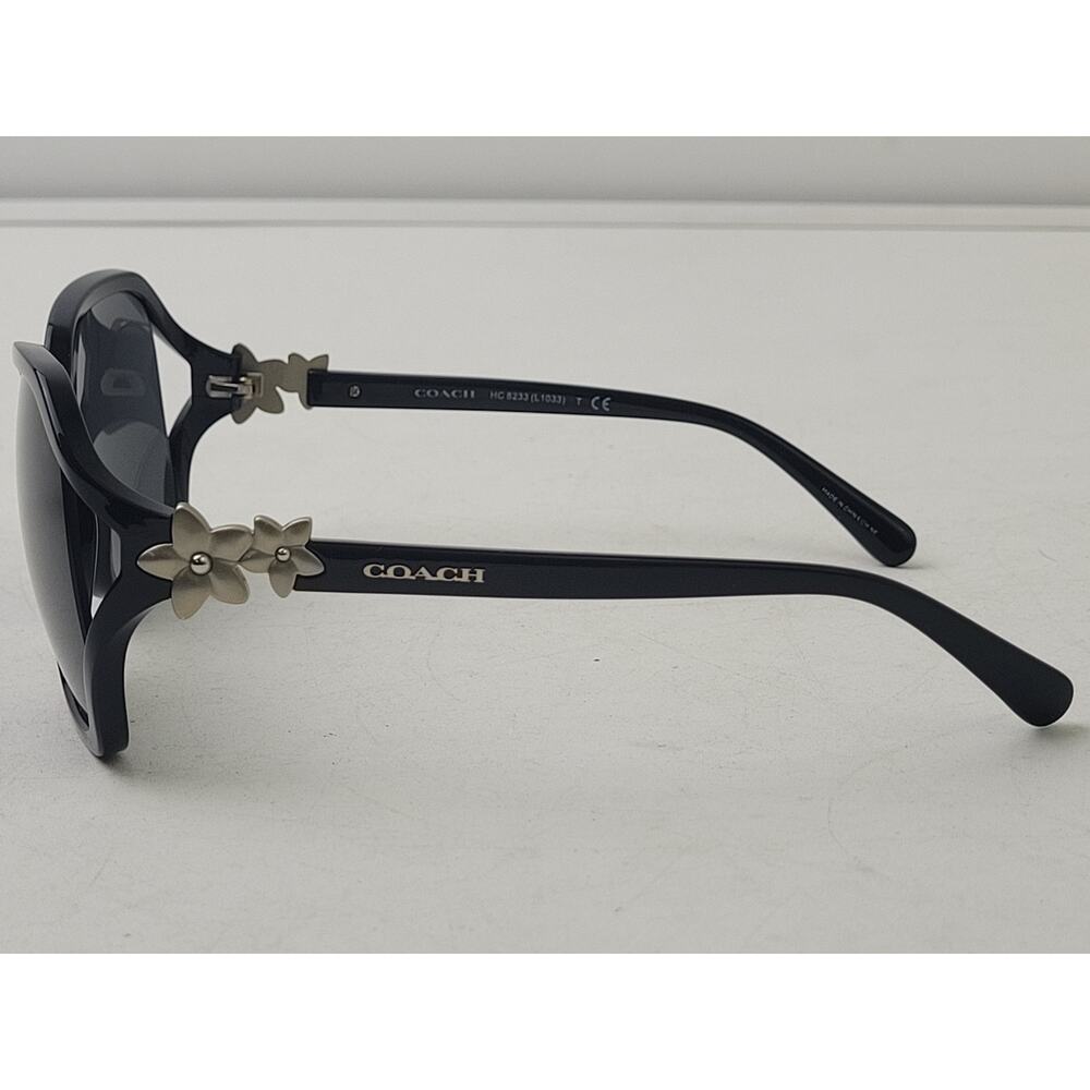 Coach Integration Flower Black Sunglasses Model HC8233 w Case - Picture 5 of 11